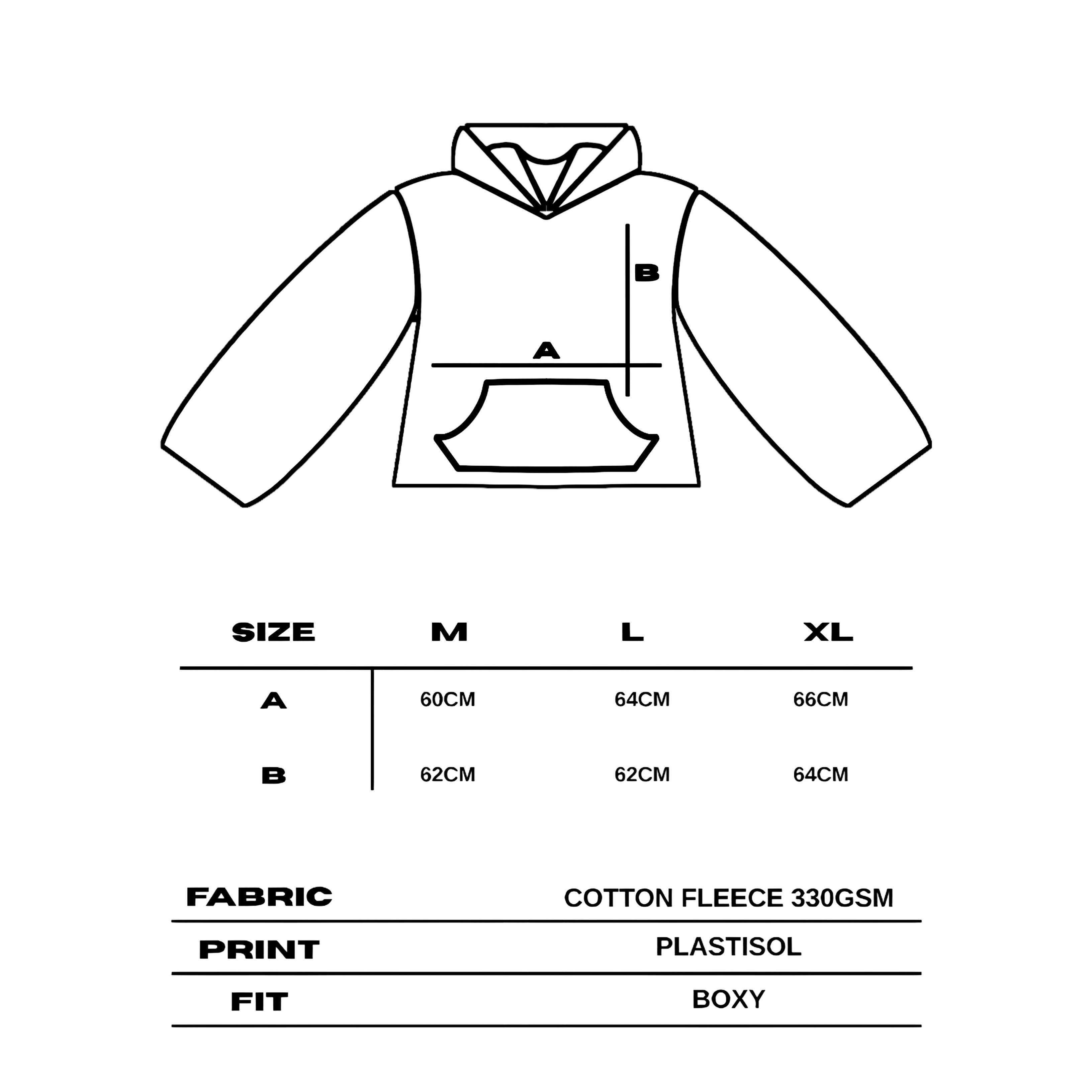 Size Chart NUVRA 09 HOODIE